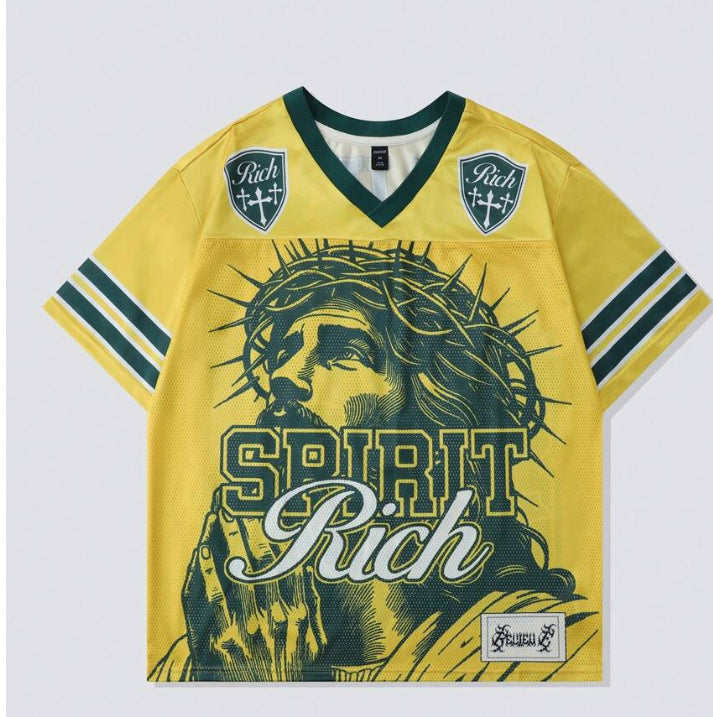 Retro trøje til mænd og kvinder, løs V-hals, sportst-shirt, ét stykke, dropshipping