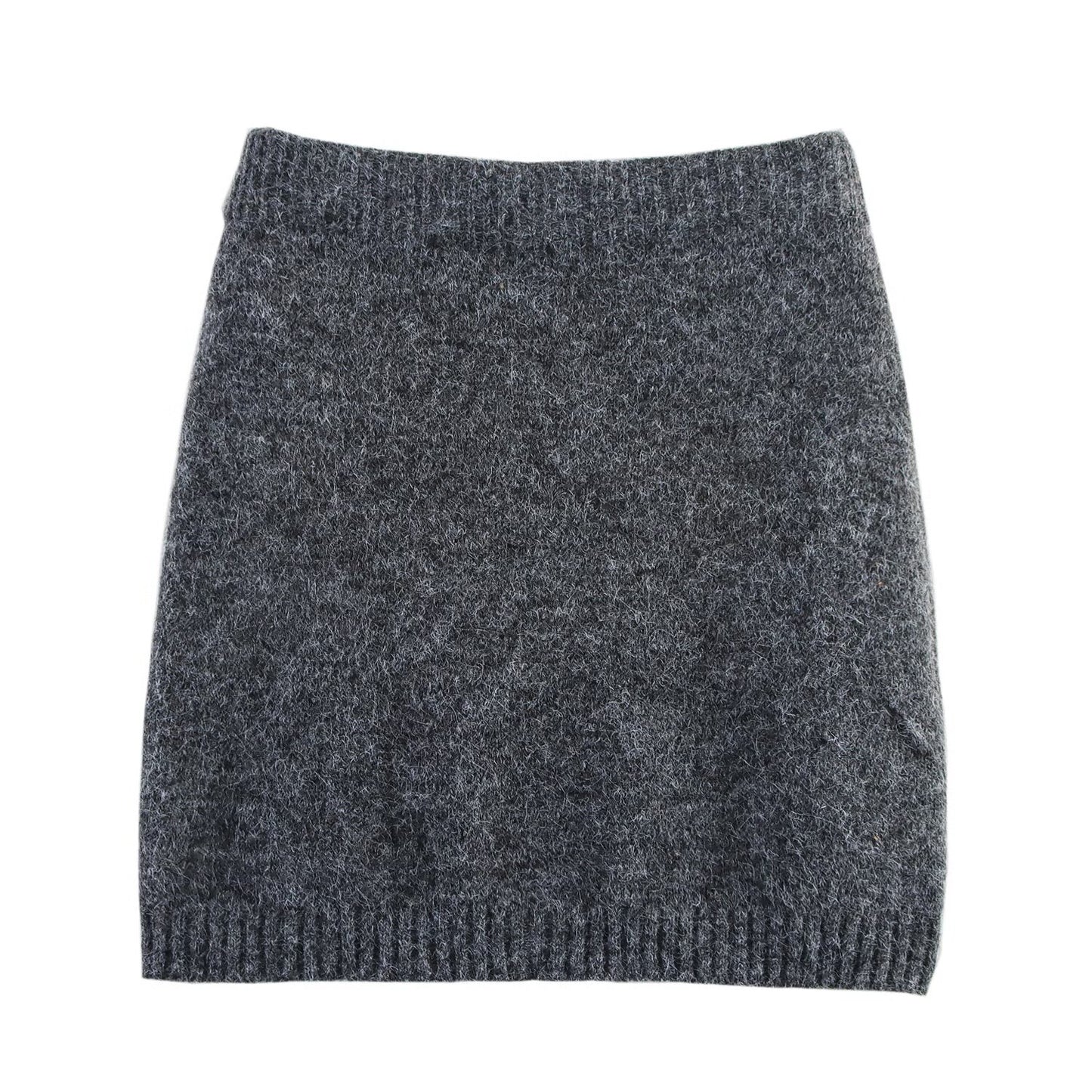 Autumn New Hooded Knitted Sweater Long Sleeve Pullover Short Mid-length Dress Set