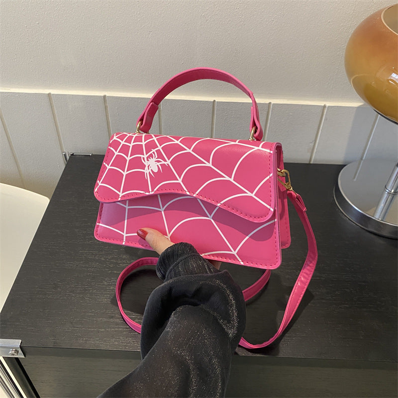 Shoulder Messenger Bag Fashion Spider Web Printing