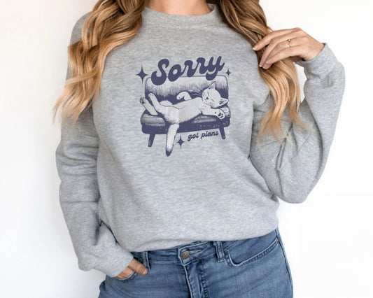 Kvinders moderigtige ensfarvede langærmede sweatshirt med tryk