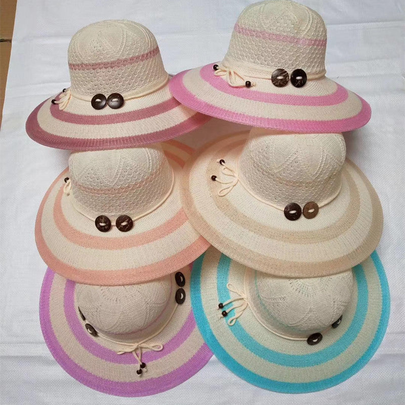 New Style Women's Straw Hat With Sun Protection And Shade