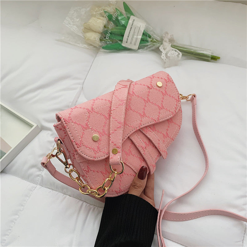 Casual Women's Single Shoulder Simple Saddle Bag