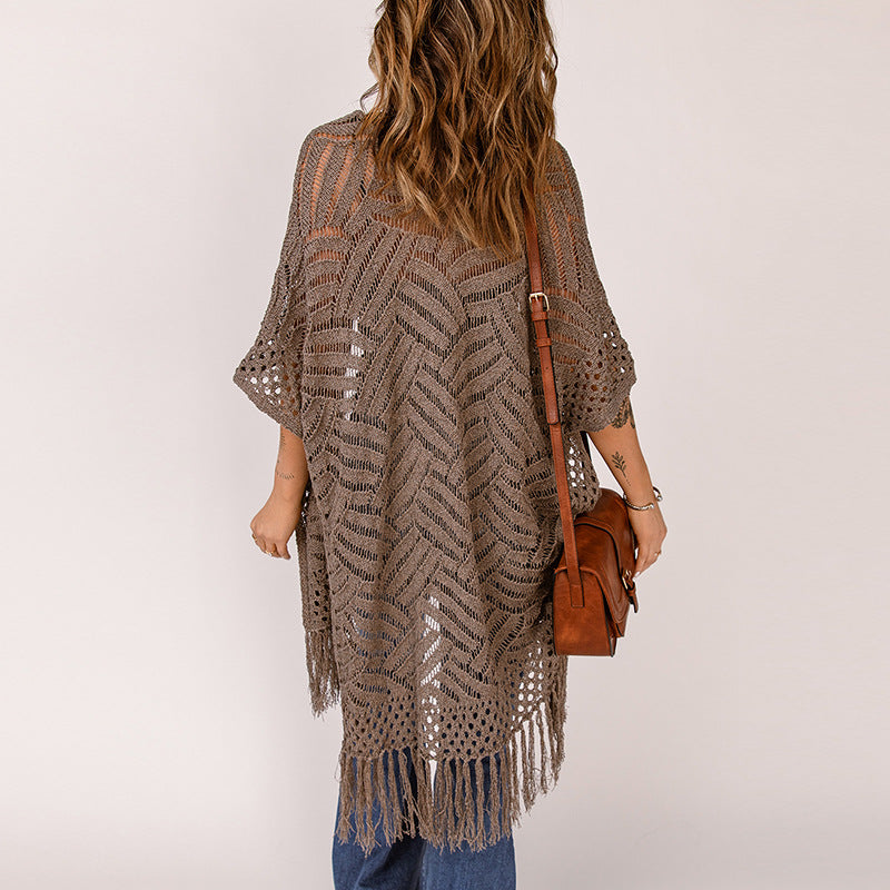 Women's Top Mid-length Blouse Tassel
