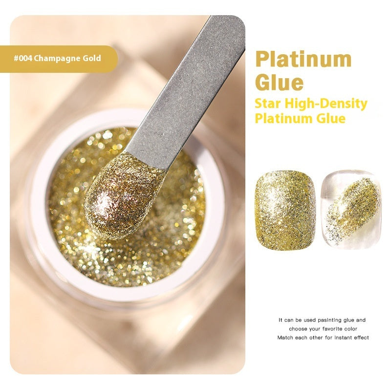 Star High Density Platinum Nail-beauty Glue Glitter Painted Metal UV Polish