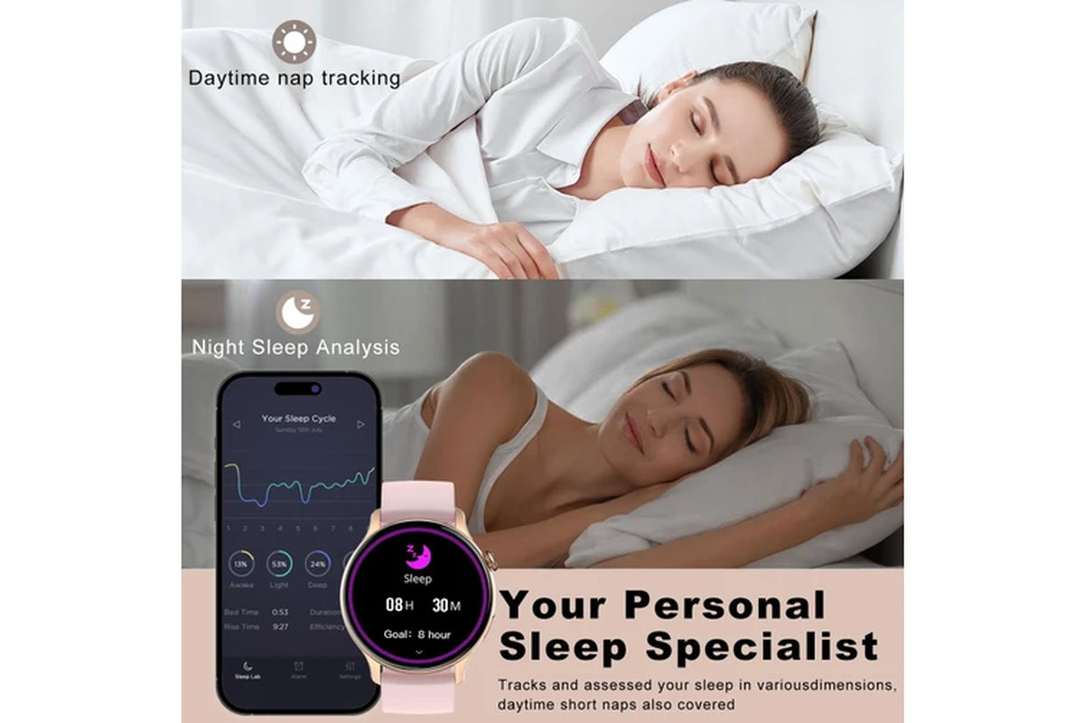 Smartwatch 1.43" AMOLED Health Monitor IP67 Waterproof Outdoor Watch Pink