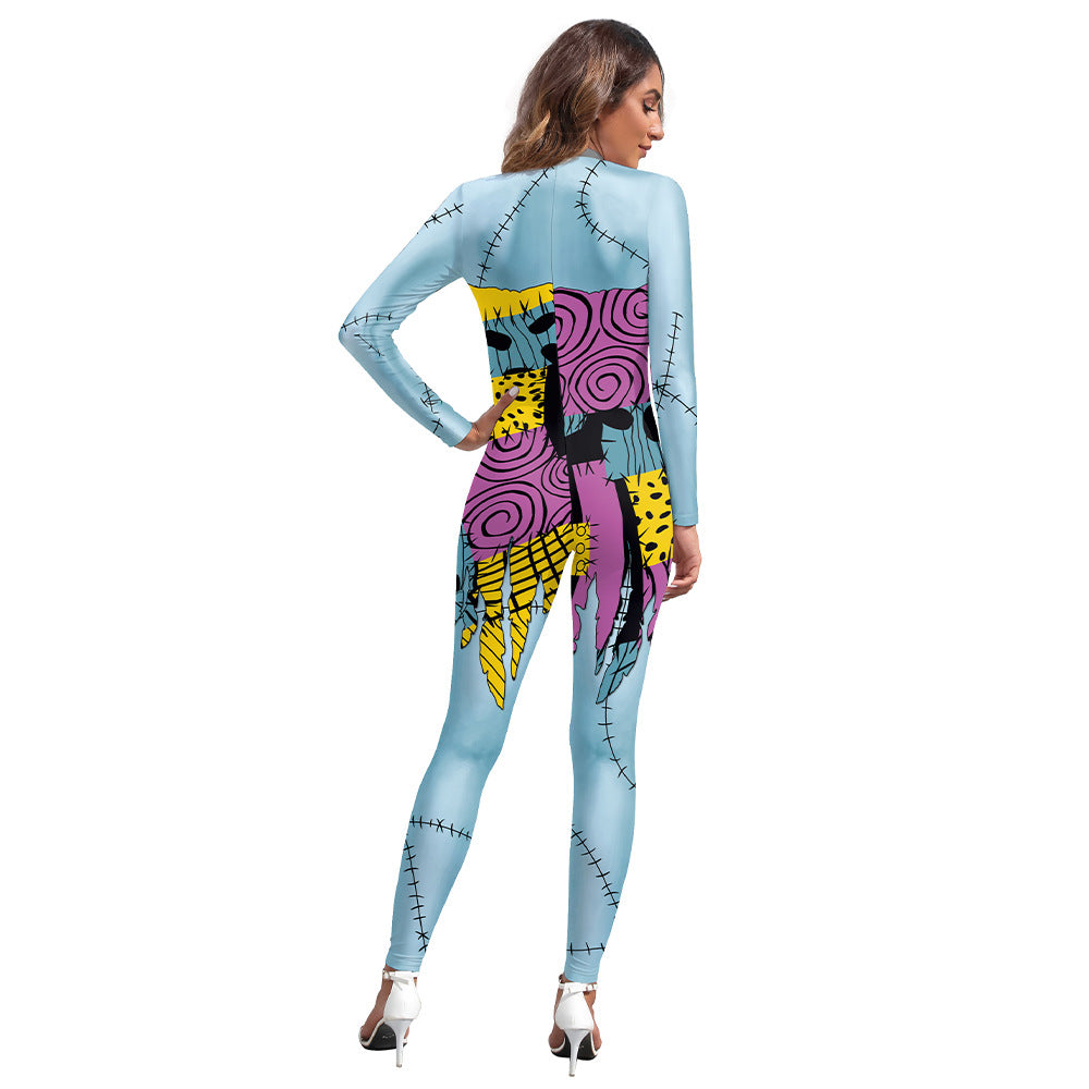 Halloween Jul Gysernat Cos Kostume Sally Rollespil 3D Digitaltrykt Heldragt