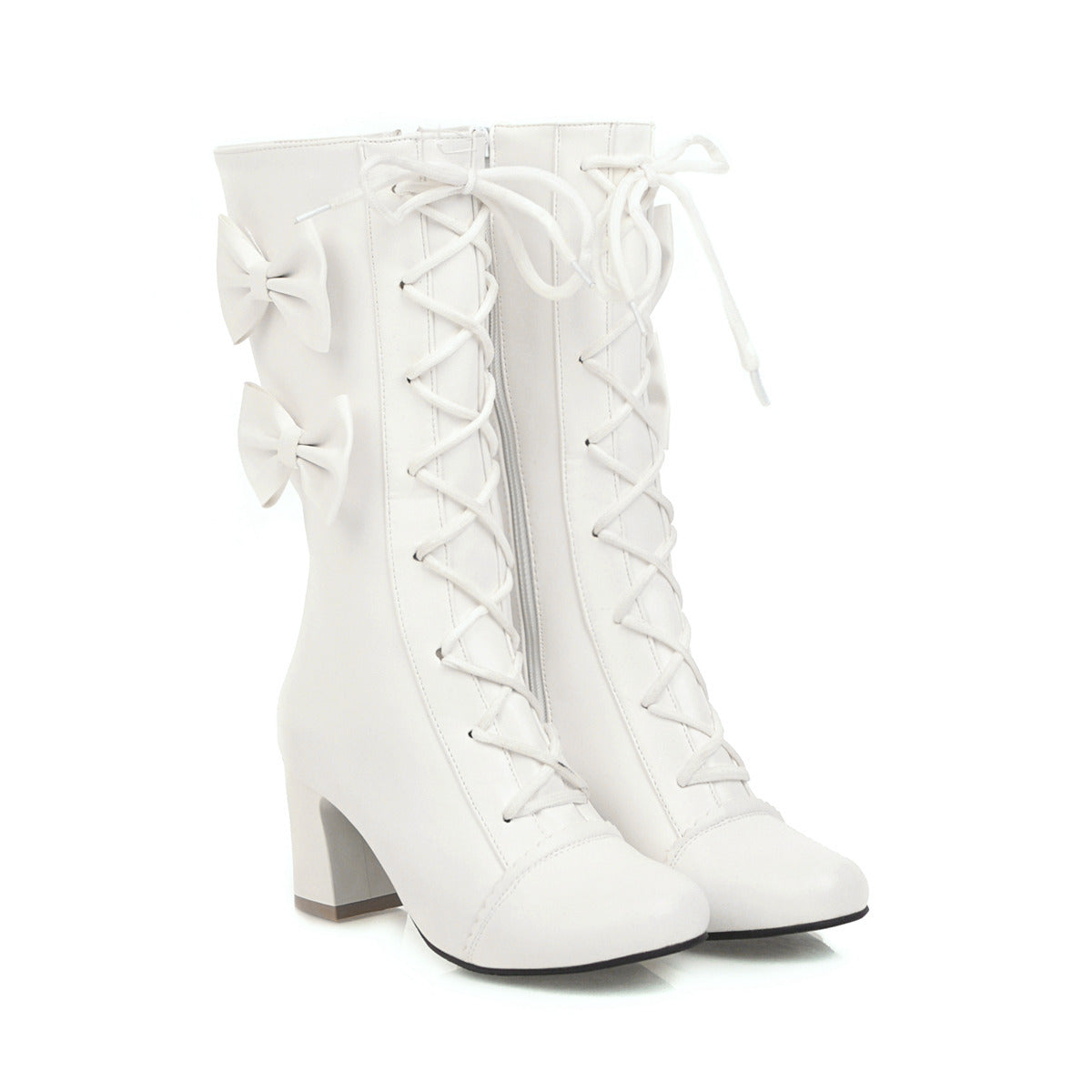 Autumn Winter Knight Boots Chunky High Heels