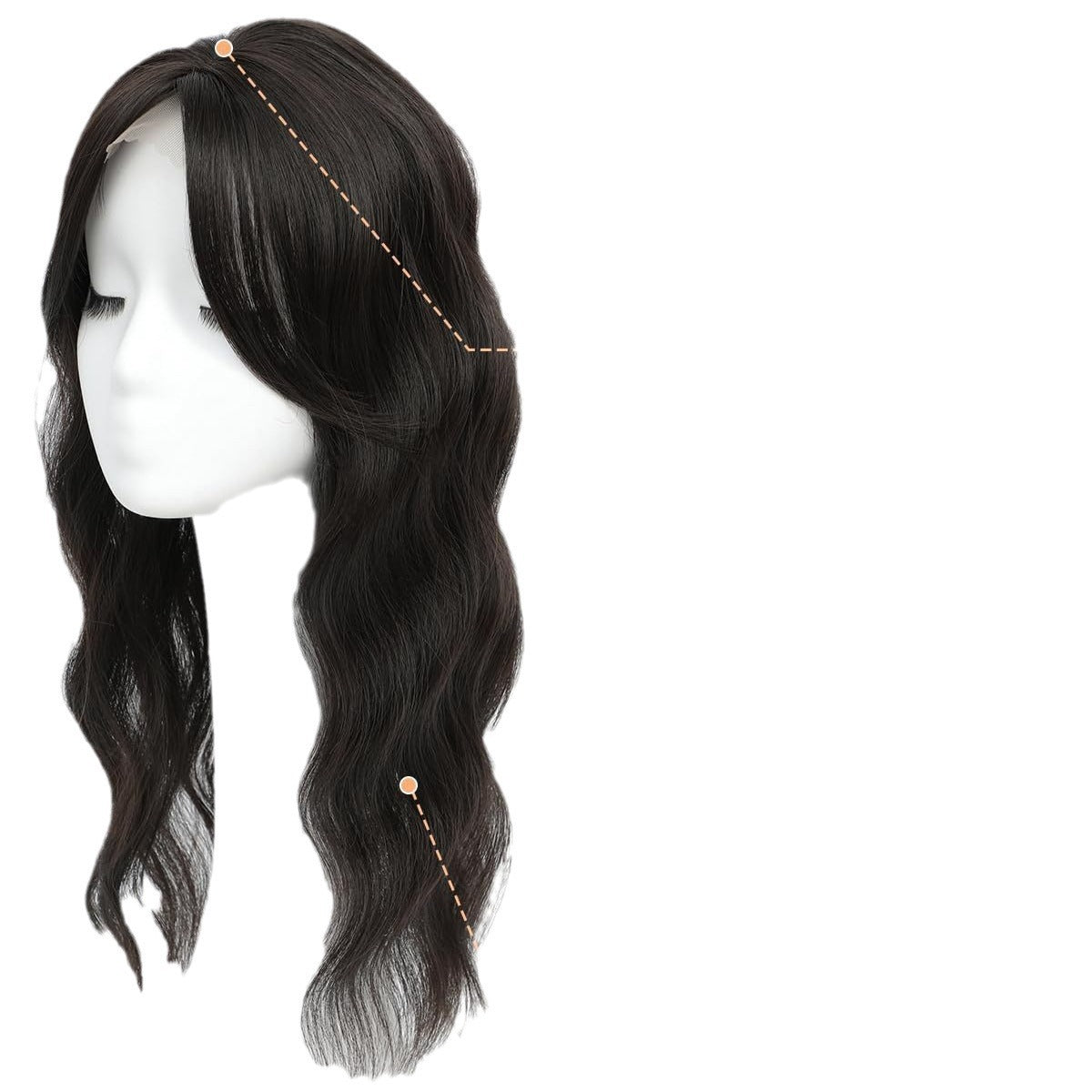 Handwoven Lace Hair Extension Piece European And American-style Long  Voluminous Wavy Curls For Women
