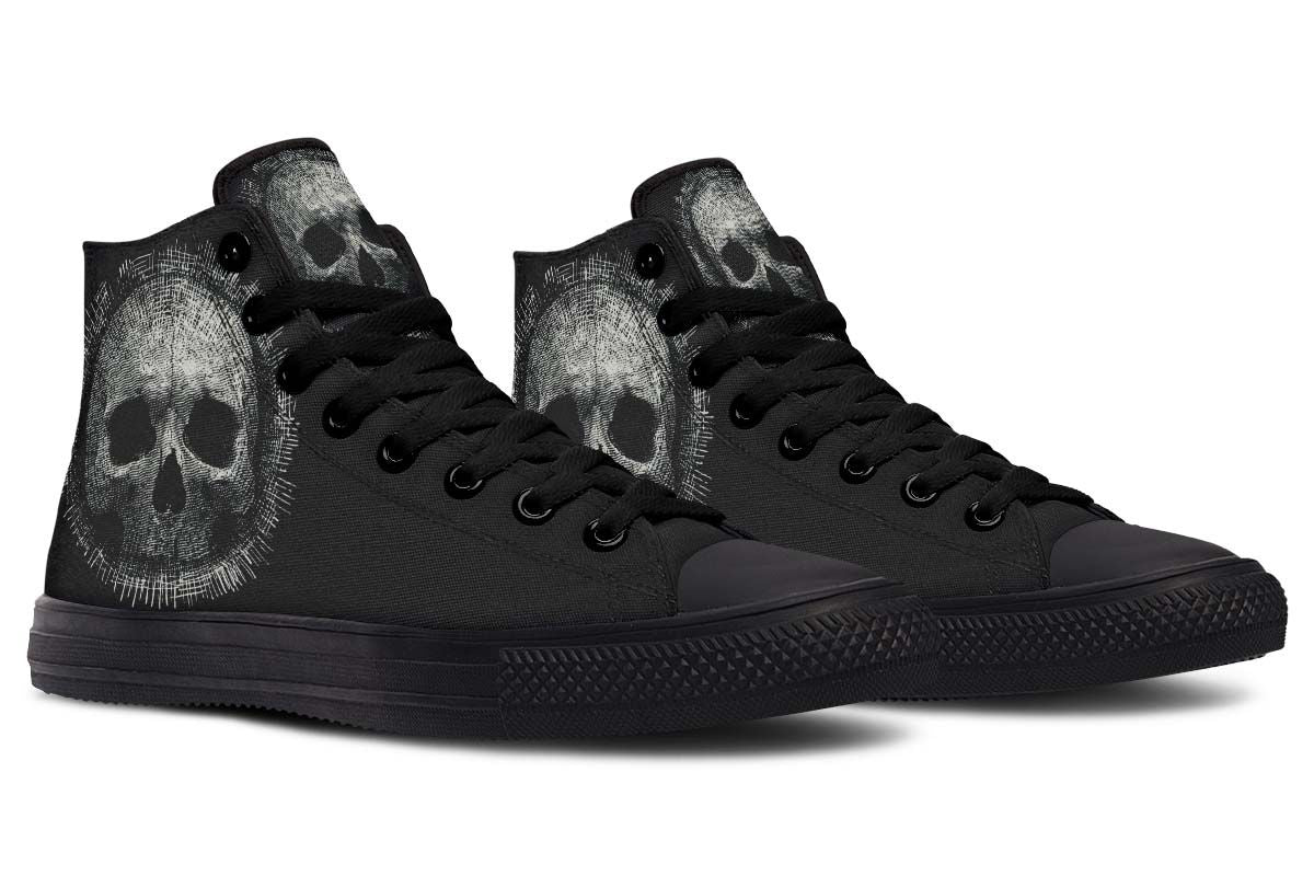 Men's And Women's Fashion Color Printing High-top Canvas Shoes
