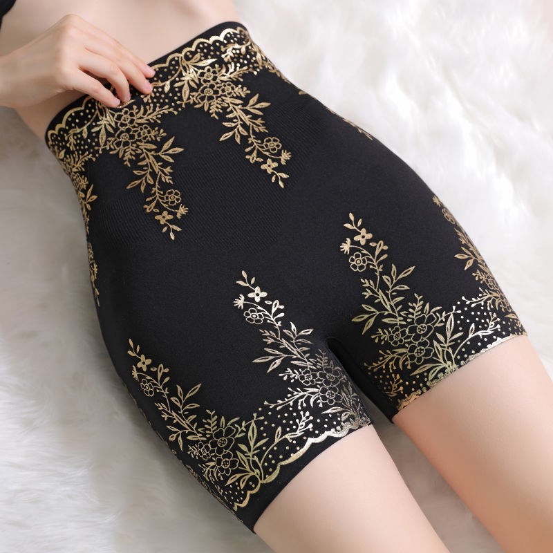 Women's High Waist Hip Raising Hot Stamping Bottoming Safety Pants