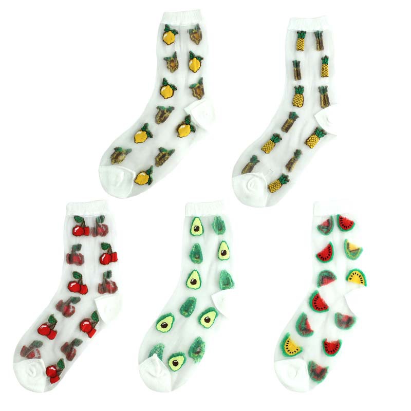Womens Lightweight Sheer Glass-fiber Cotton Socks
