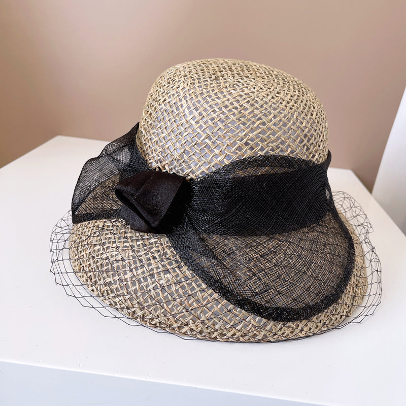 Cambric Big Bowknot Bucket Hat