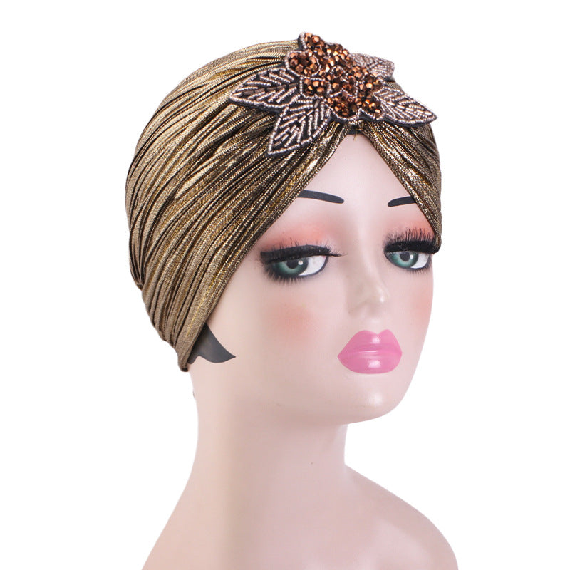 Women's Casual Pleated Ethnic Fabric Headscarf