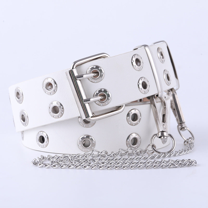 Double Breasted Waistband Hip-hop Chain Versatile
