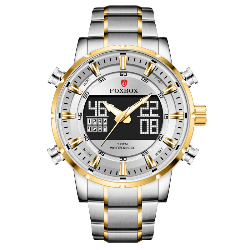 Dual Display Series Men's Dual Display Multifunctional Sports Waterproof Watch