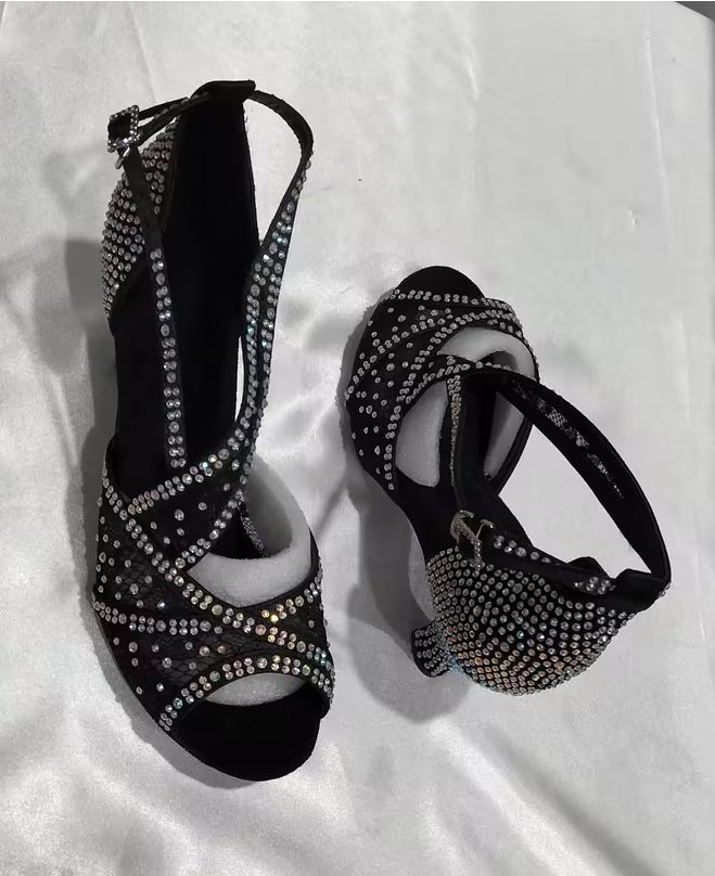 Diamond-embedded Latin Dancing Shoes Women's Adult