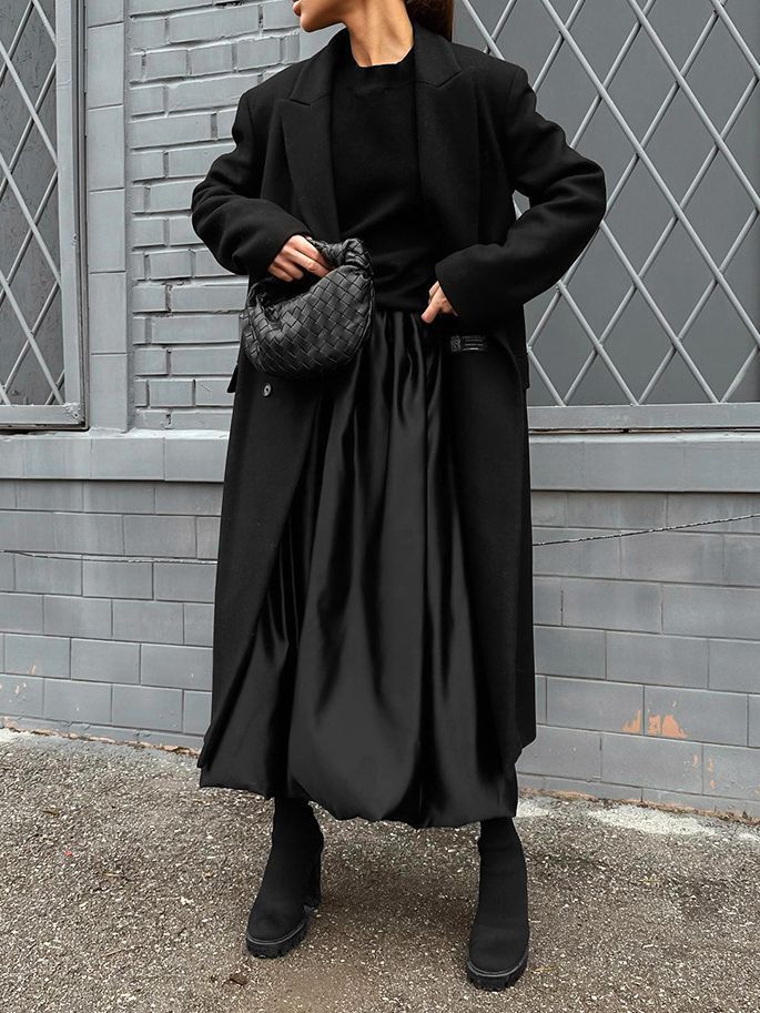 Women's Fashionable Simple Satin Dress