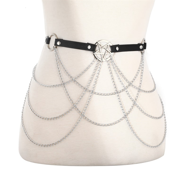 Pentagram Body Chain Jewelry Sexy Belt Belt Chain