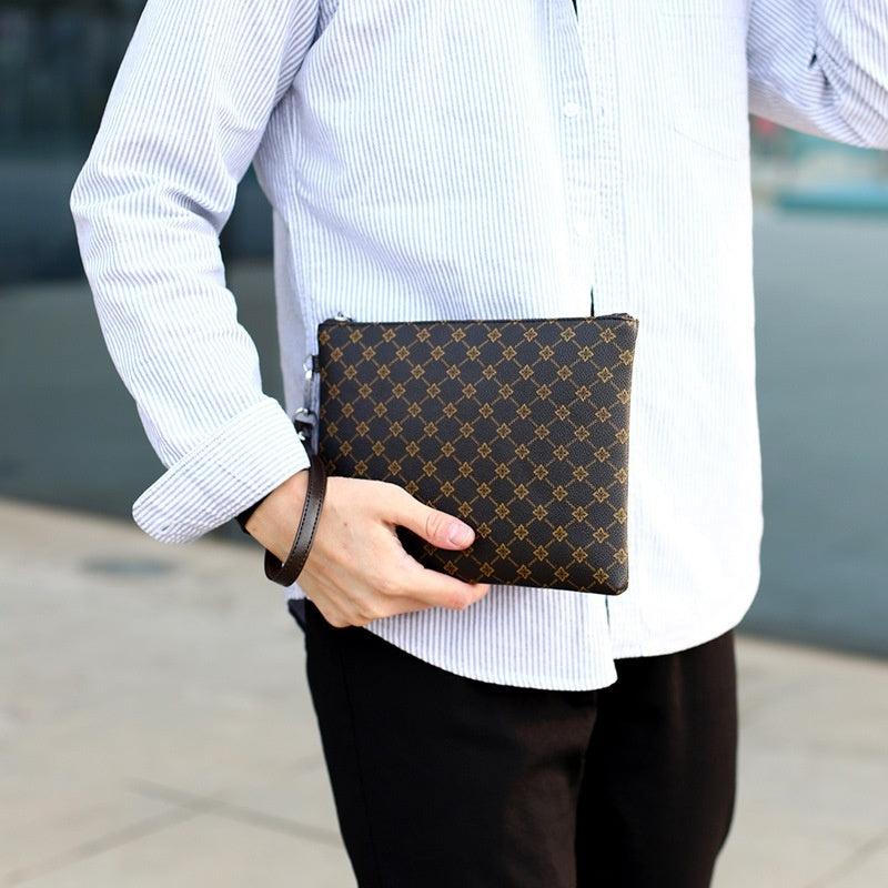 Herre Clutch Clutch Kuvertpakke Casual Ginghamternet