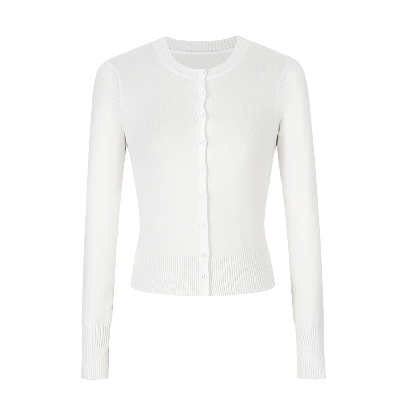 Women's Autumn Hot Girl Short Thin Coat Long-sleeved Sweater