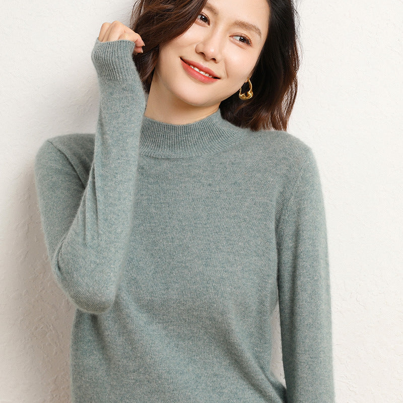 Half Turtleneck Women's Knitted Warm Bottoming Sweater
