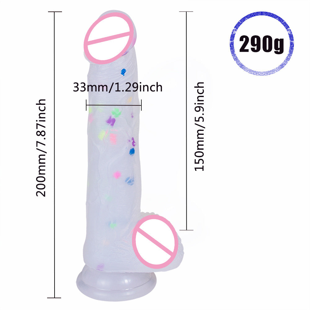 Confetti Color Particles High Transparent Jelly Crystal Rainbow Silicone