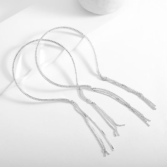 Rhinestone Tassel Band Temperament Pressure Hairpin Super Fairy Hair Ornament