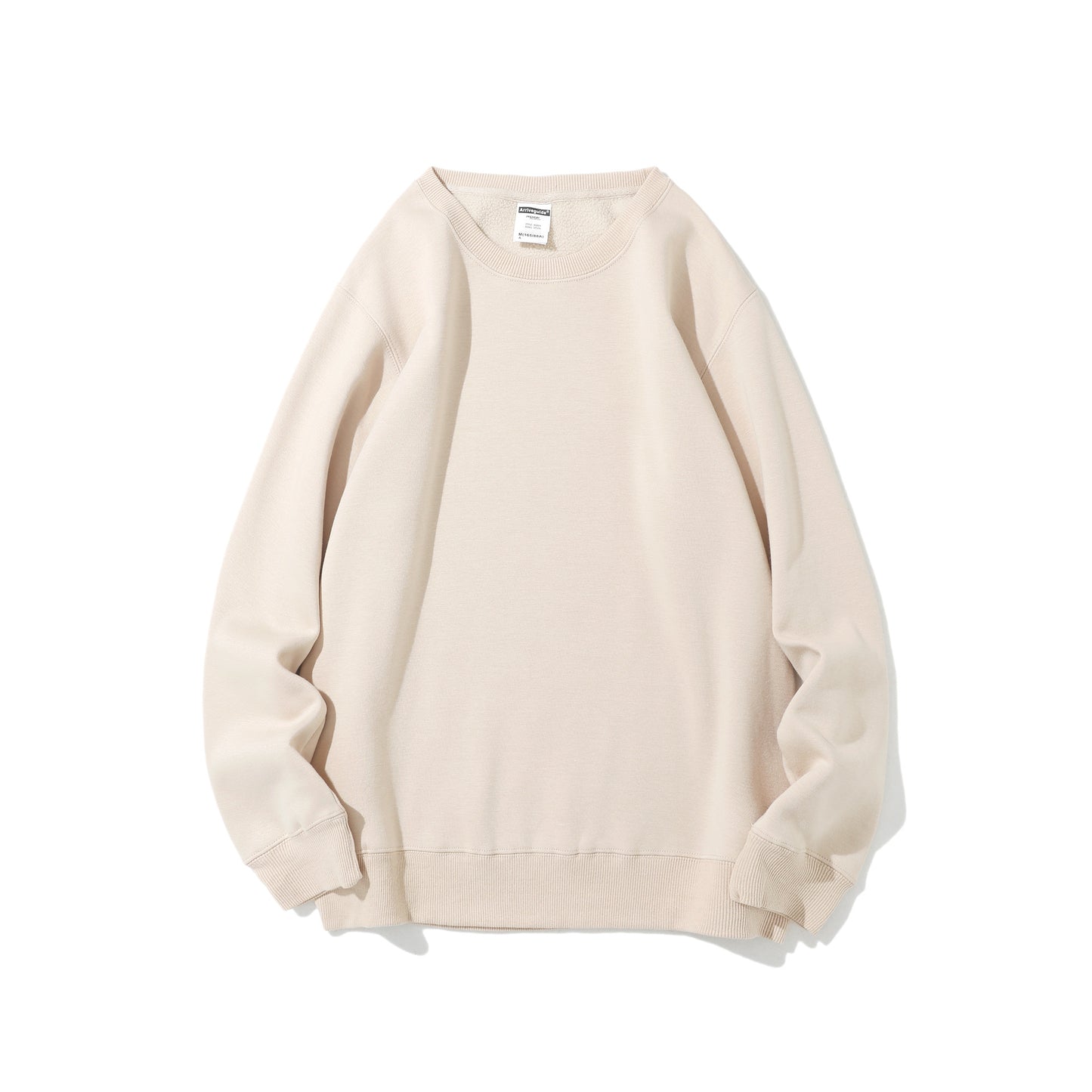 Polar Fleece Rund Hals Sweater Fleeceforet Let Board Candy Color Langærmet Tykket Frakke