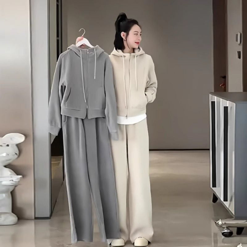 Fashion Casual Exercise Suit Women's Thickened Sweater Two-piece Set