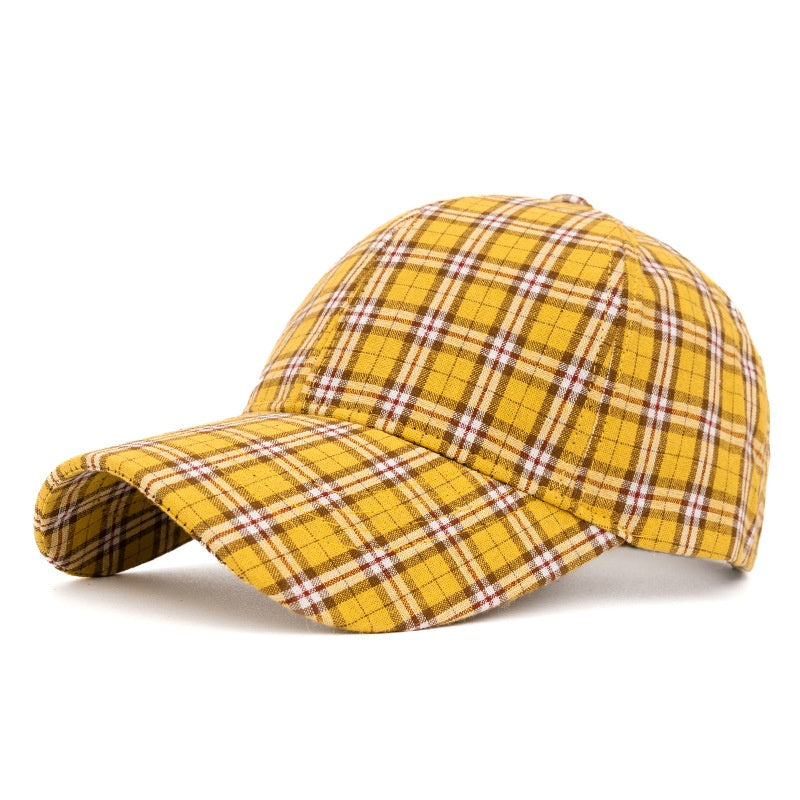Cross-border European And American Style Multi-color Checked Baseball Cap, Classic And Versatile, Adjustable Beanie Hat, Suitable For Daily Wear And Versatile Use.