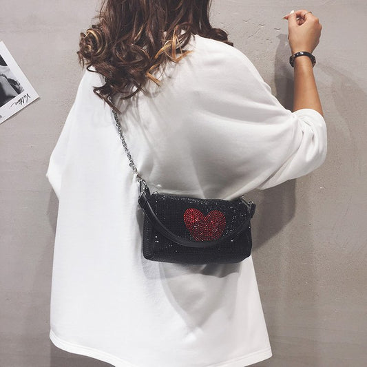 Bright Drill Love Cylinder Bag Air Chain