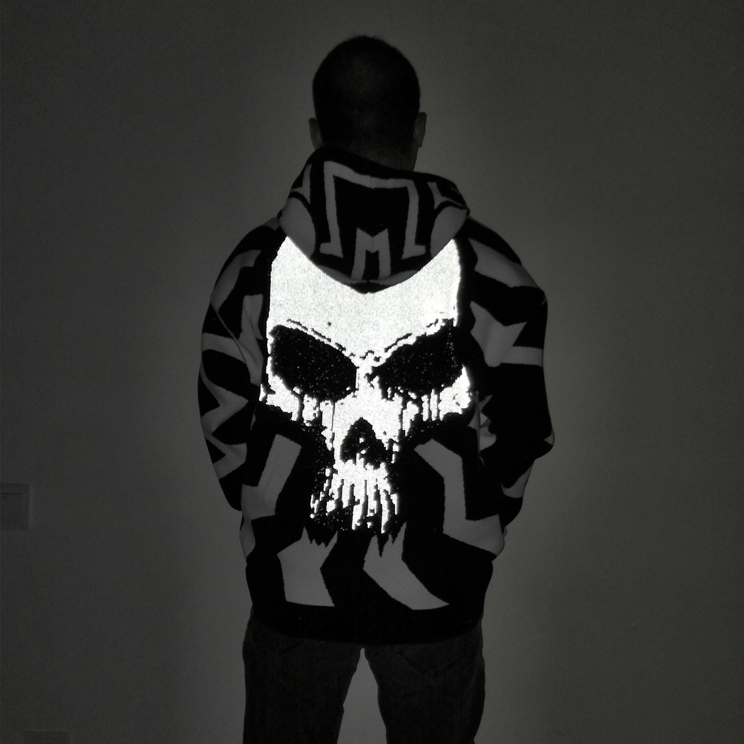 Cross-border Sources Of Reflective Skull Sweater
