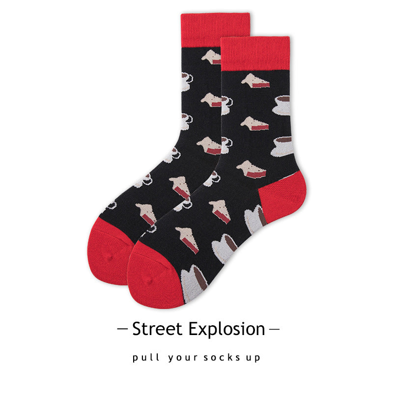 Cartoon Jacquard Sports Skate Socks