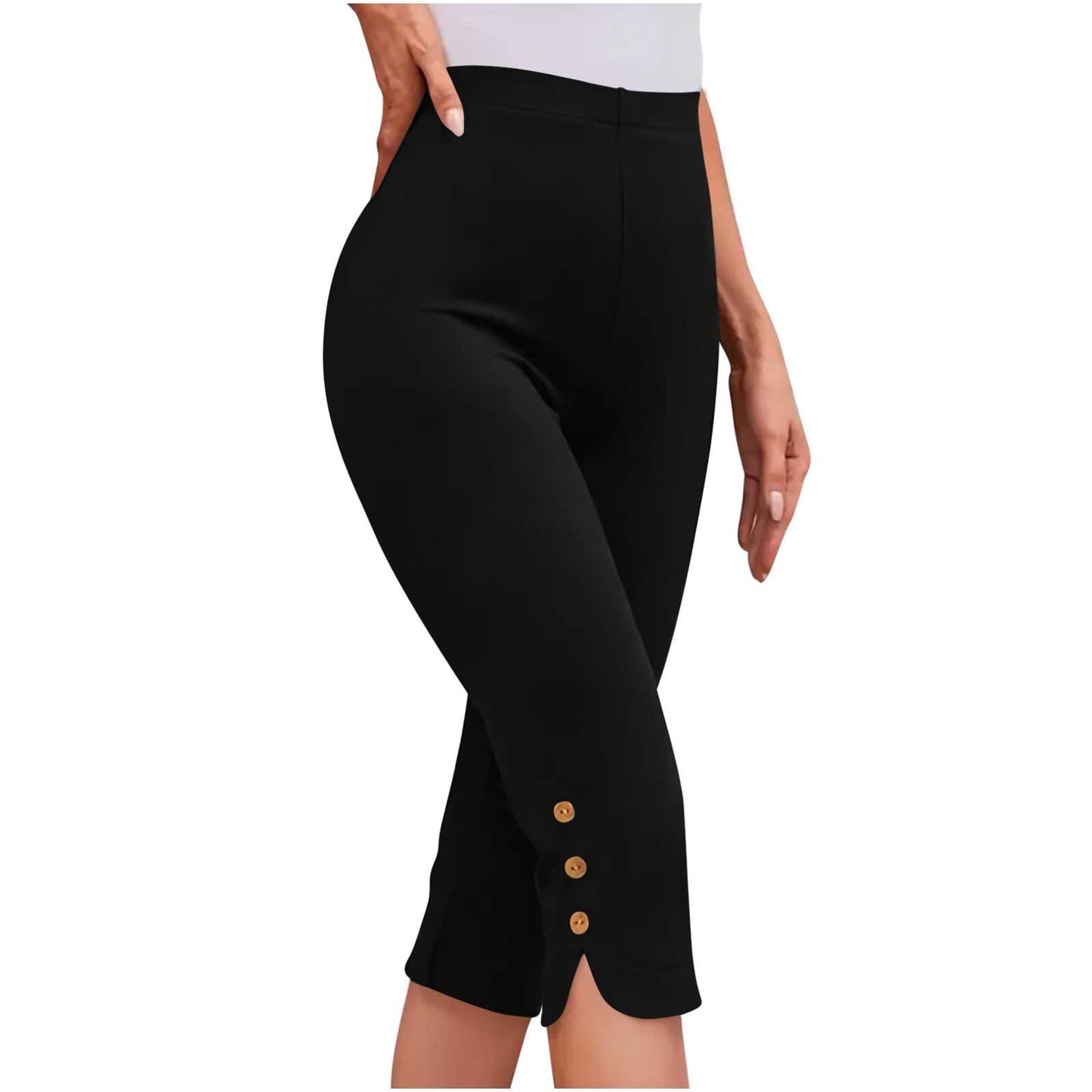 Plus-size Womens Clothing Loose, Casual Mid-length Layered Pants