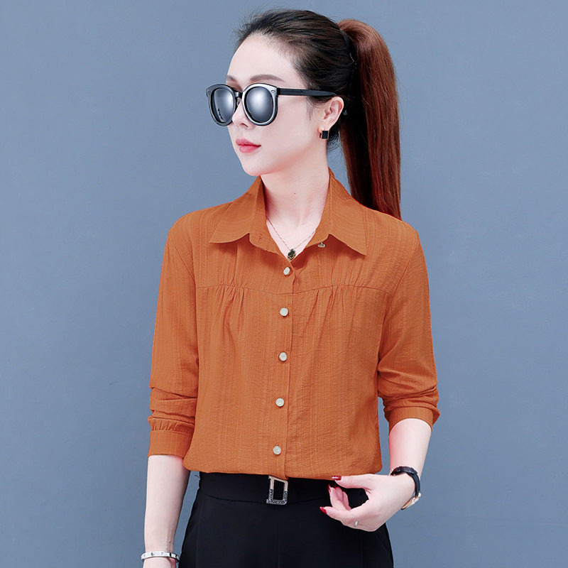 Casual Middle-aged Mom Long Sleeve Shirt
