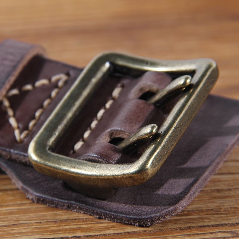 First Layer Cowhide Pure Copper Belt Men's