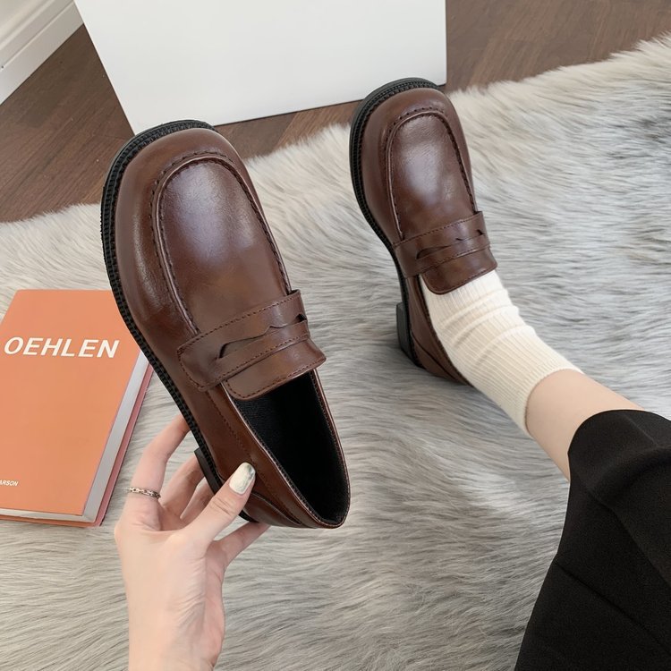 Net Red Black All-match Student Retro Korean Flat Shoes