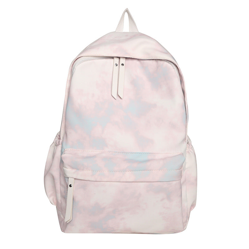 Students' Large Capacity Harajuku Fresh And Lovely Tie-dye Schoolbag