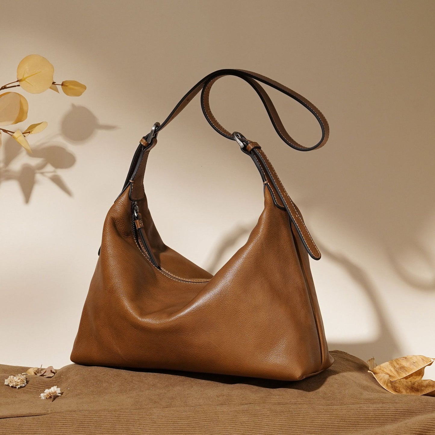 Tree Resin Top-Grain Leather Womens Bag