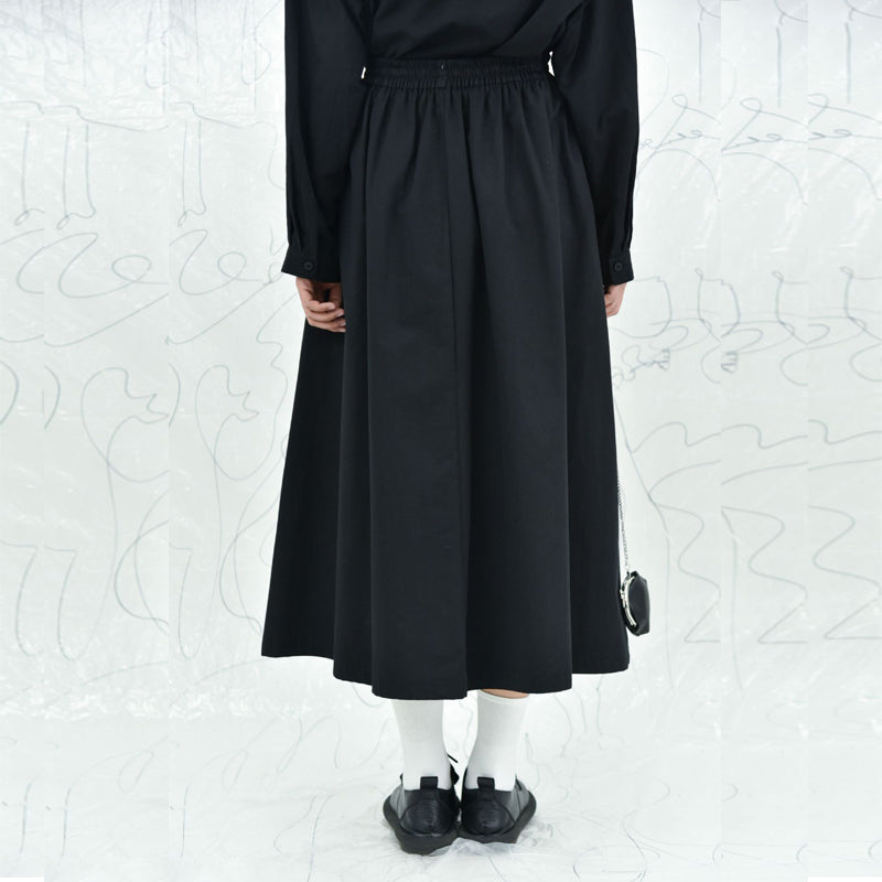 Early Spring Art Retro Versatile Irregular Hem Double Layer Lamination Design Japanese Skirt