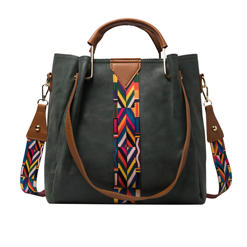 European And American Simple Ribbon Mother Bag Portable Shoulder Crossbody Bag Two-piece Set