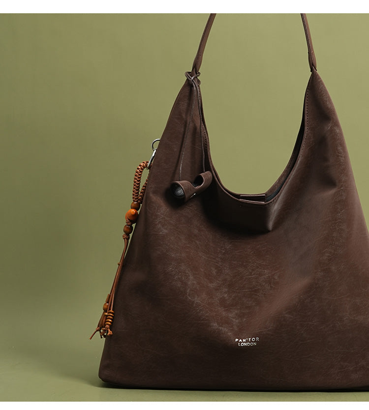 Simple Retro Large-capacity Shoulder Bag For Women