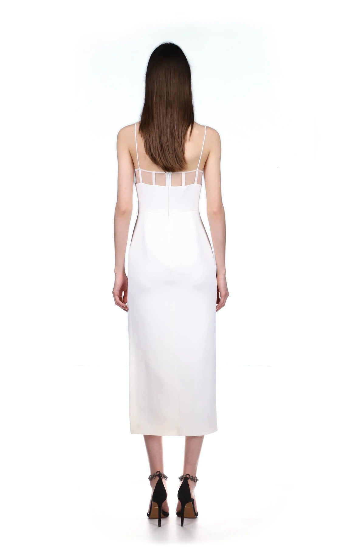 Bandage European And American Fashion White Suspender Party Formal Dress