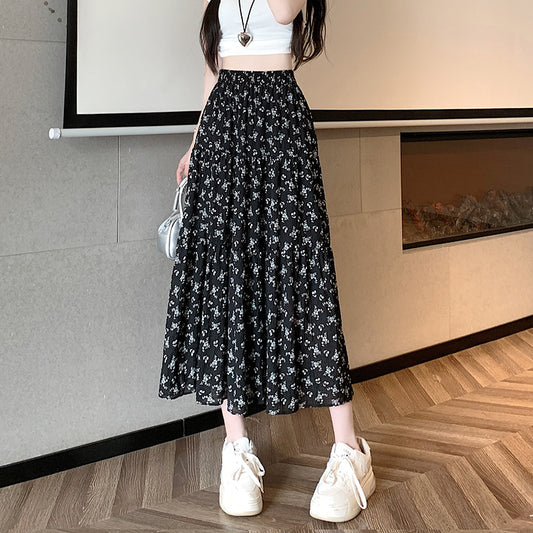 Slimming Gentle Floral Skirt A- Line Skirt