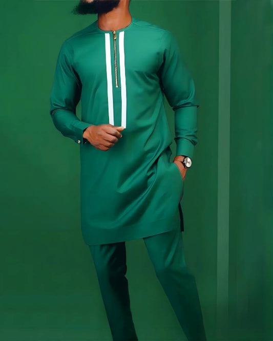 Men's Suit Digital Top And Trousers 2-piece Set