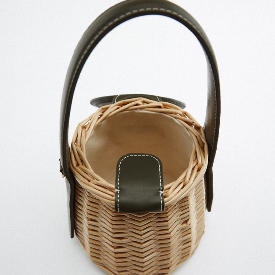 Beach Simple Rattan Shoulder Messenger Bag