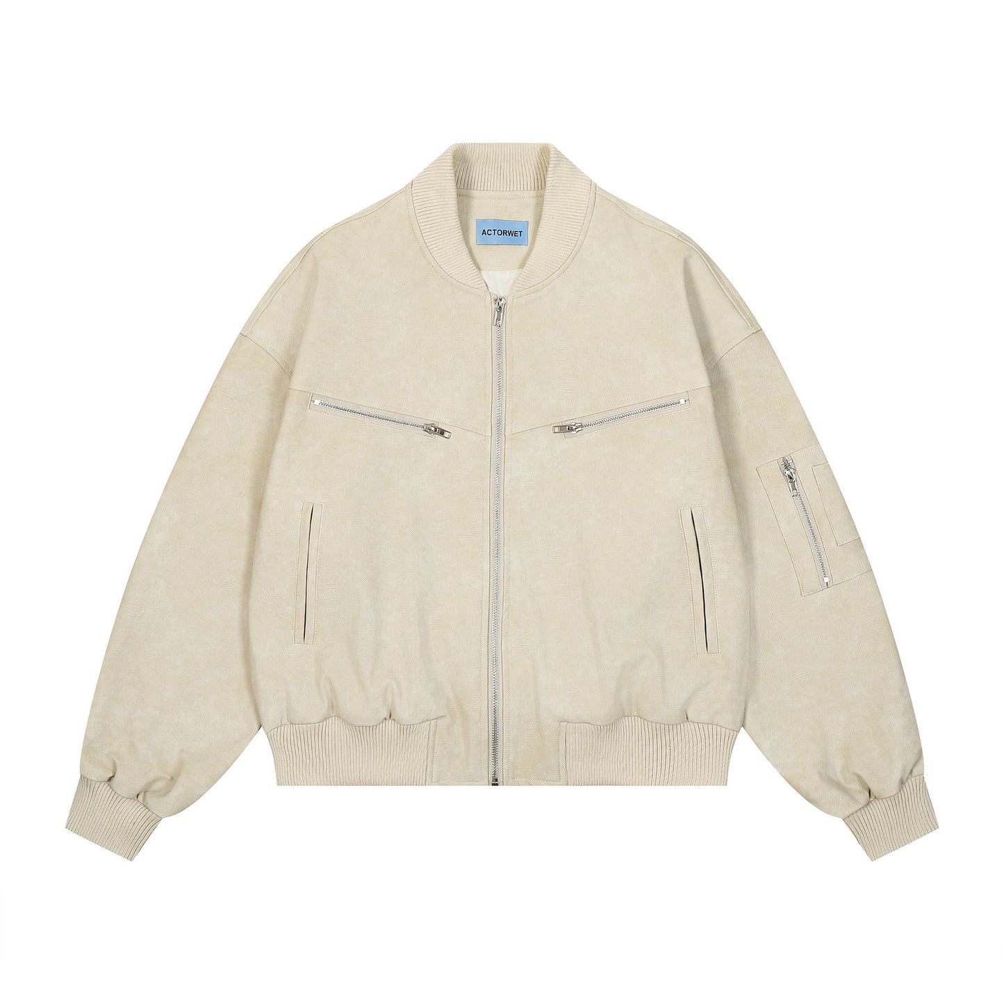 Women's Fashion Casual Imitation Leather Jacket Coat