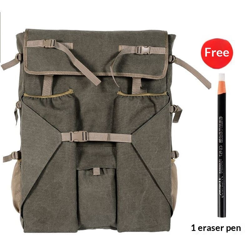 Art Drawing Bag Canvas Backpack In 4K Black, Extra Thick
