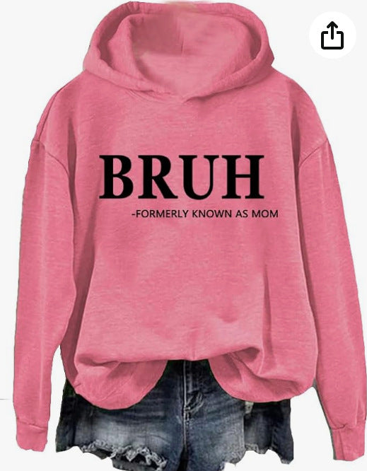 Independent Station Women's Fashion Printed Casual Hooded Long Sleeve Sweater