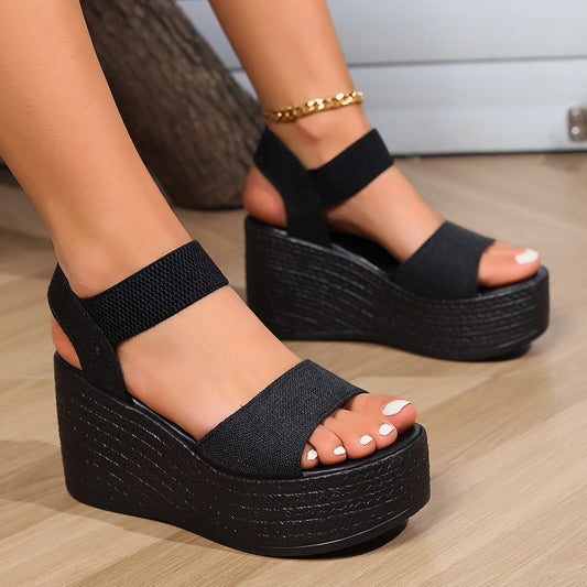 Women's Outdoor Sandals Summer New One-line Platform Shoes